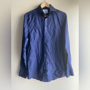 Charles Tyrwhitt Men Blue Button Up Shirt Size 15.5